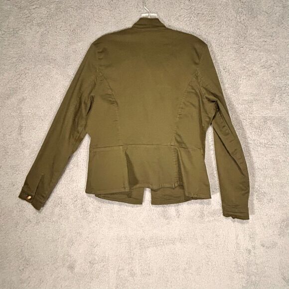 One 5 One Floral Embroidered Jacket Sz Large Retro Style Army Green - Picture 3 of 11